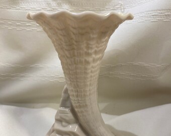 Belleek Cornucopia Vase