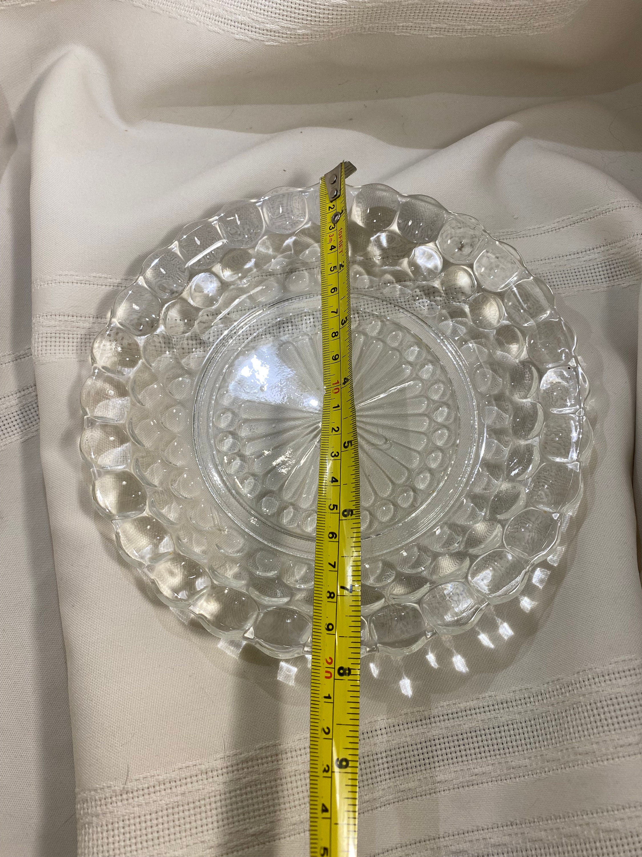 Vintage Bubble Glass Plate and Bowl Set - Etsy