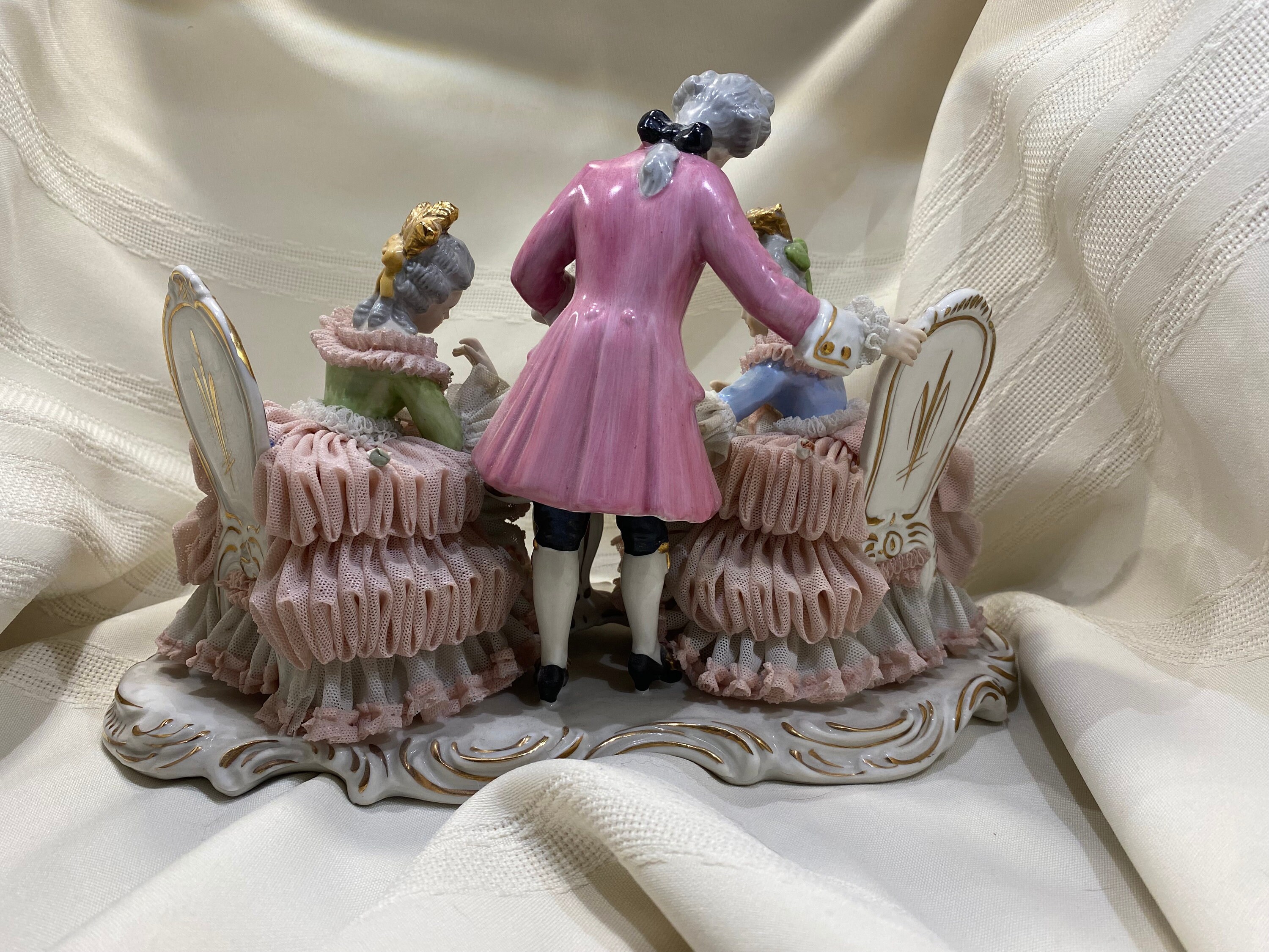 Dresden Lace Porcelain Figurines Etsy