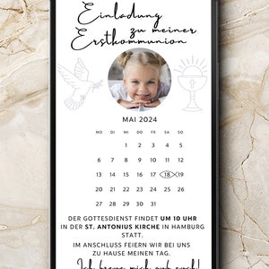 eCard invitation communion | Invitation WhatsApp | First Communion | digital invitation card communion | Personalized communion template