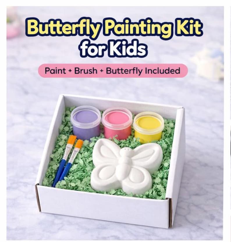 Butterfly Painting Kit for Kids | Paint Your Own Butterfly Craft Kit ...