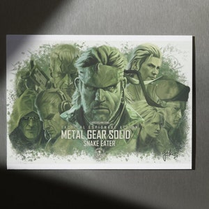 Metal Gear Solid 3 faces poster.  17x11 downloadable print.