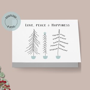 Cartão de Natal | Postal digital | Árvores de Natal | Cartão de Feliz Natal