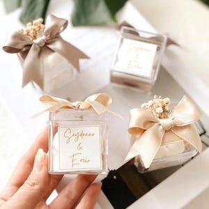 Customized Wedding Candle Favors, Flower Wedding Bulk Favors, Baby Shower Light Favors for Guest, Engagement Favors, Bridal Party Favors