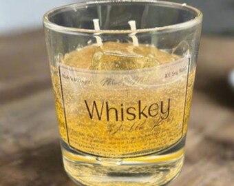Vela de whisky con hielo de 8 oz