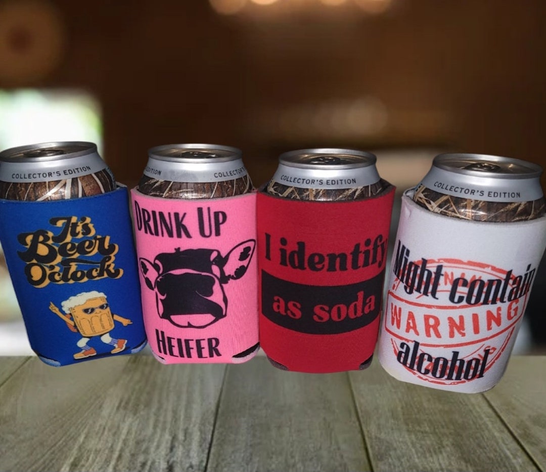 4 Pack of Drinking Koozies Etsy
