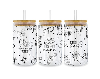 Vaso Kiss My Sass de 473 ml (16 oz)