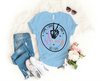 Camiseta Mano Esqueleto Ansiedad: "Vine, vi, me fui"