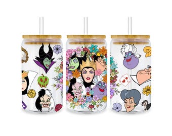 Vaso de cristal Villains de 16 onzas