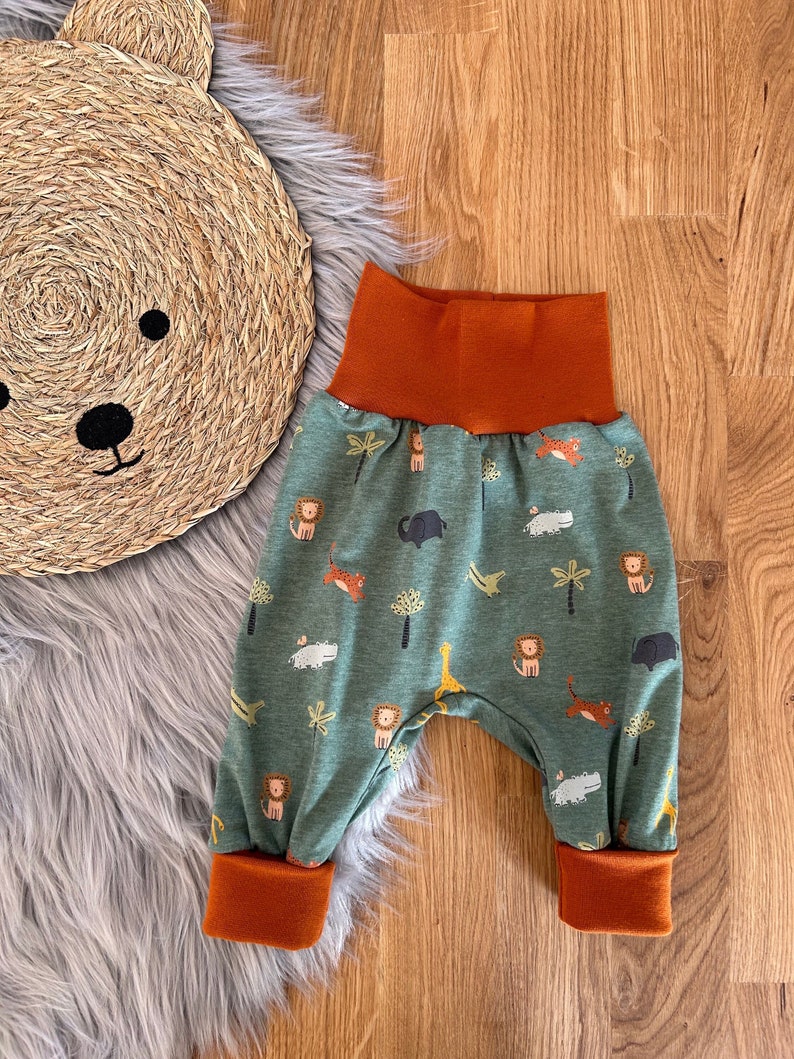 Pumphose Baby Tiere // Mitwachshose, Hose, Kinder, Baby, Junge, Mädchen, Babyhose Bild 1