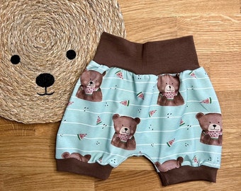 Short pants 'Melon Bear' // wax pants, pants, shorts, summer pants, children, baby, boy, girl