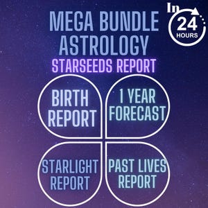 Astrologie-Geburtshoroskop + Sternensamen-Daten + 1 Jahresvorhersage + Lesungen vergangener Leben, Geburtshoroskop, 12 Monate, Sternensaaten-Ursprung