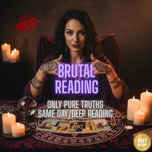 BRUTAL tarot reading , brutal psychic reading, honest reading, same day reading, telepathic reading, clairvoyant reading