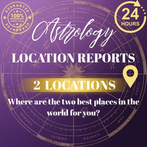 Astrocartography Astrology Reading, Relocation Report, Travel, 2 Locations, Best Places, Natal Chart Astro Geography, In-Depth Analysis