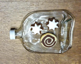 Ciotola per bottiglia in vetrofusione, regalo di Natale