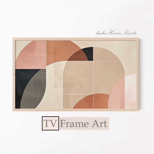 SAMSUNG tv FRAME Wall Art Digital Download for Television, BOHO Aesthetic simple minimalistic Tv design, 4k 16:9 Screen Monitor Display TV69