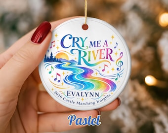 Personalized Castle Marching Band Ornament, Cry Me A River Band Show Ornament, Band Student Keepsake, School Band Gift, Senior Ornament