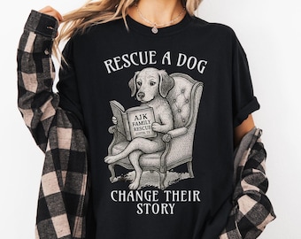 AjK Comfort Colors Rescue Dog Comfort Colors Tee: Adopt Don't Shop, Animal Lover Gift