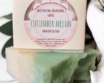 Savon naturel artisanal Concombre Melon