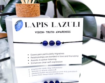 Lapis Lazuli  bracelet, crystal jewellery, gemstone bracelet, wish bracelet, gift for her