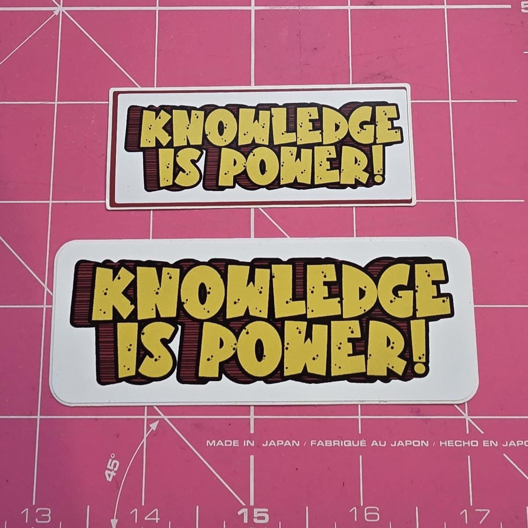 Nostalgic Knowledge Sticker: Yellow Rock Lettering - Etsy