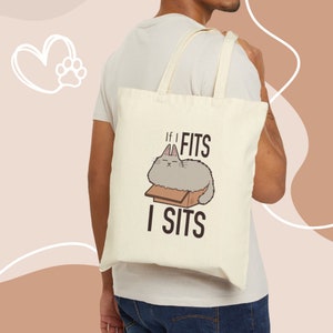 Funny Cat Bag, Silly Cat Tote, Kitty Canvas Tote, Gift for Cat-lovers, Gift for Cat-owners, Cat Person Gift, Humorous Cat Tote, Cat Mom Gift