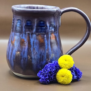 Handmade wheel thrown pottery mug
