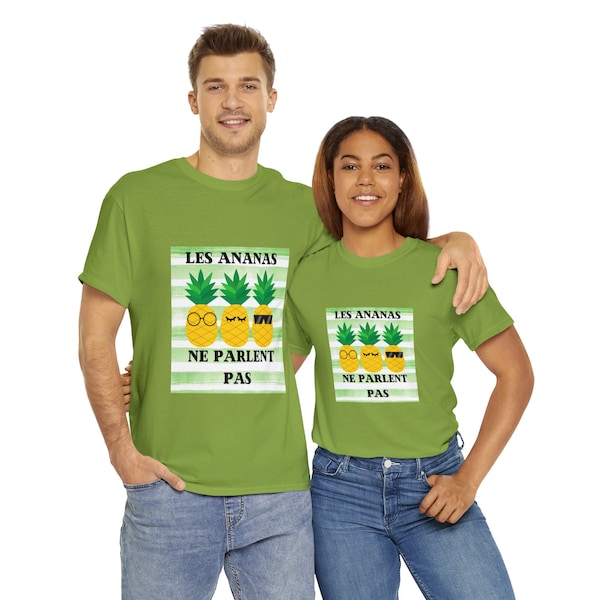 Adult Tshirt - French - Les Ananas Ne Parlent Pas