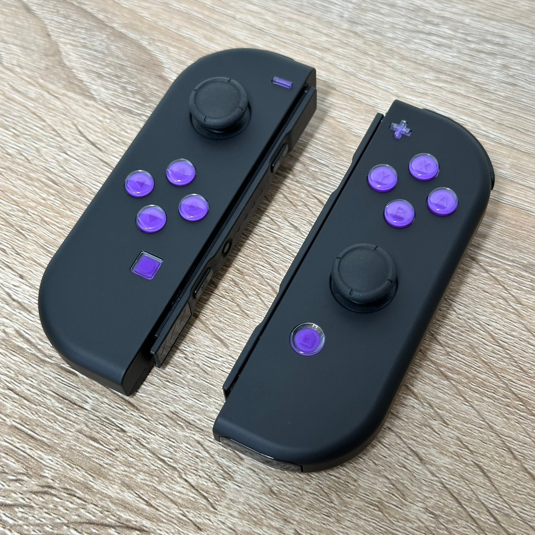 Custom LED Joy-con Controllers Flamin Blue Backlit MOD 