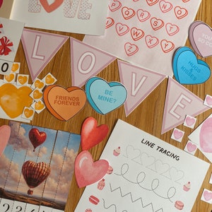 Valentine&#39;s Day Mini Unit Study, 45 Page PDF, morning basket, homeschool, learning resource, printable, pdf instant digital download
