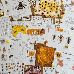 Bees Unit Study, homeschool, learning resource, printable, nature science study, pdf instant digital download 132 Page PDF!