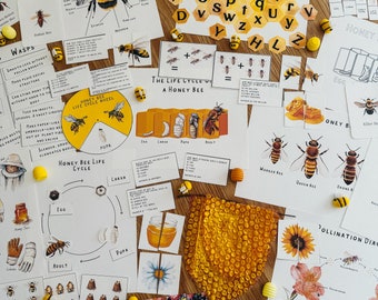 Bees Unit Study, homeschool, learning resource, printable, nature science study, pdf instant digital download 132 Page PDF!