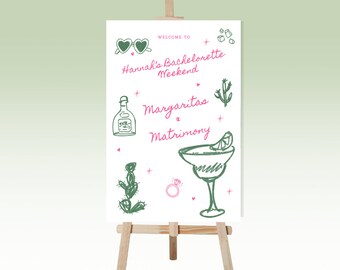 Margarita & Matrimony Bachelorette Welcome Sign (Digital Download)