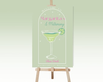 Margarita & Matrimony Bachelorette Welcome Sign (Canva Template)