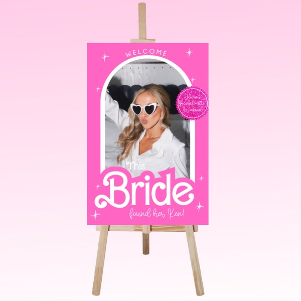 Bachelorette Welcome Sign | Doll Theme | Pink Doll Theme | Hen Party | Welcome Sign | Canva Template