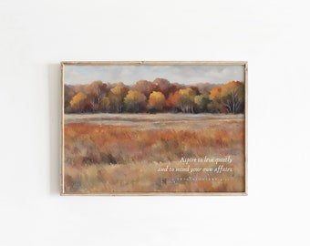 Fall Christian Wall Art, 1 Thessalonians 4:11 Bible Verse Print (Digital Download)
