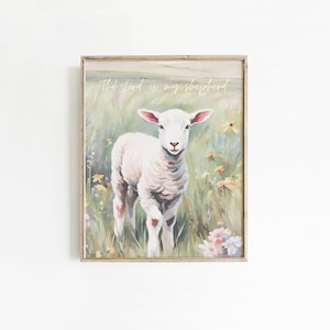 Christliche Kinderkunst: Lamm, der Herr ist mein Hirte (Digitaler Download)