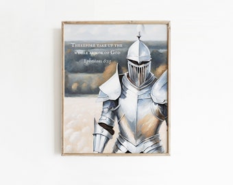Armor of God Print - Ephesians 6:13, Christian Wall Art (Digital Download)