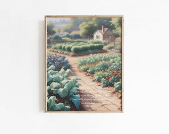 1 Thessalonians 4:11 Bible Verse Print, Garden Art (Digital Download)