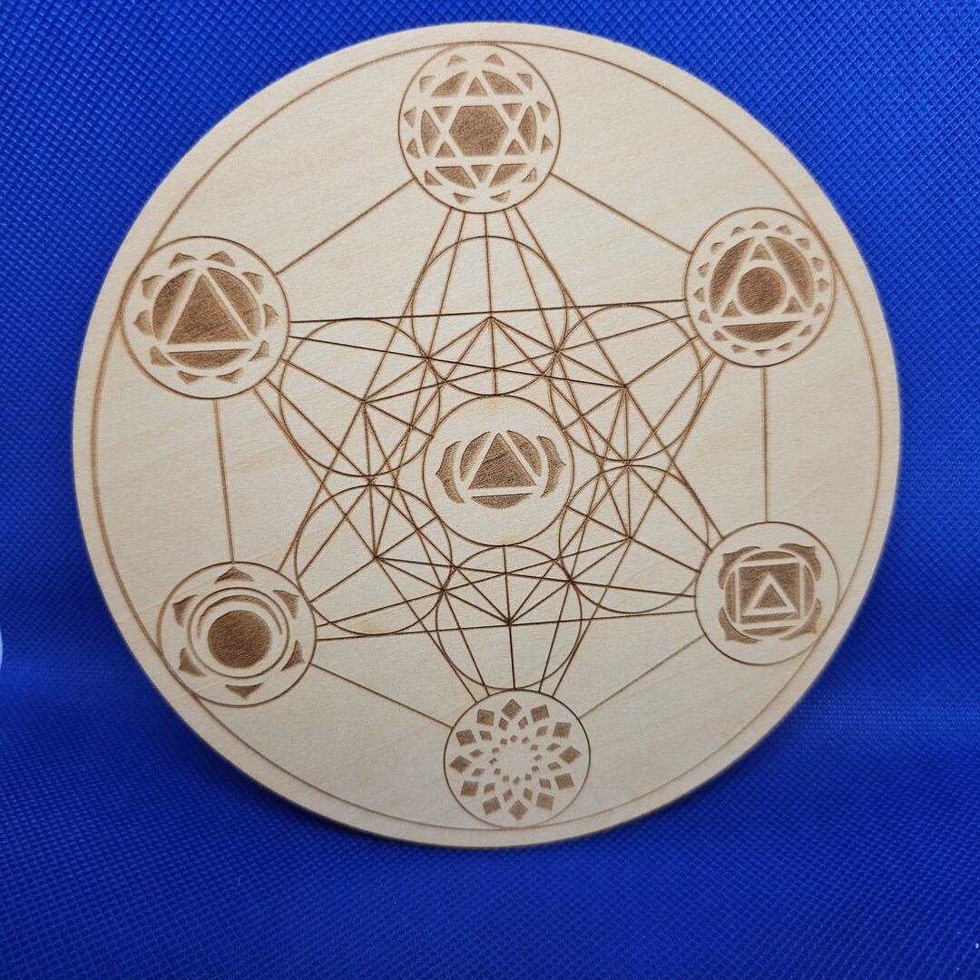 Metatron's Cube Wooden Crystal Grid Sacred Geometry Spiritual Symbol ...