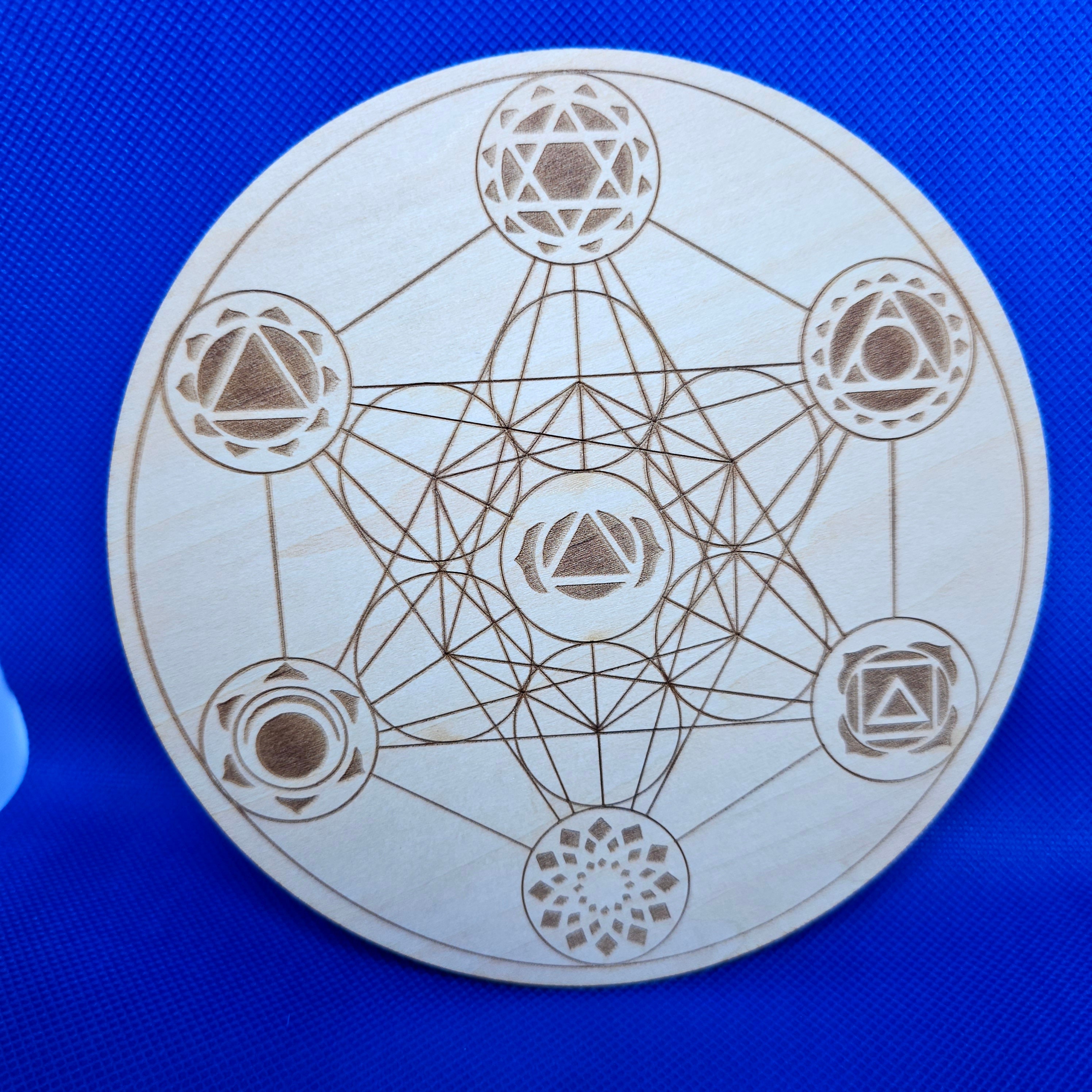 Metatron's Cube Wooden Crystal Grid Sacred Geometry Spiritual Symbol ... image.