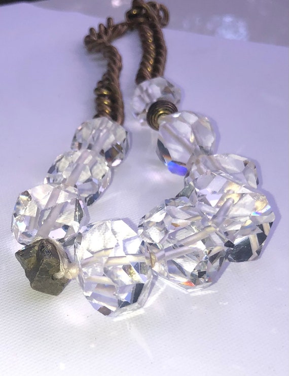 SILPADA Crystal / Rocks / Brass Faceted Cut
