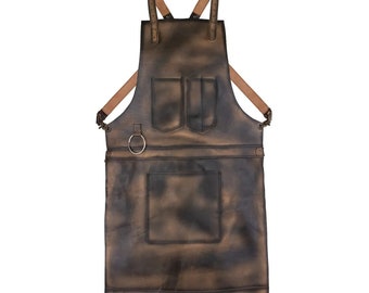 Handmade Apron, Woodworking Apron, Blacksmith Apron, Chef Leather Apron ,Cook Apron, Full Grain Leather Apron, Personalized Gift, BBQ Apron