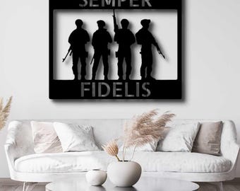 Custom Veteran Metal Sign, Military Wall Art, Personalized Memorial