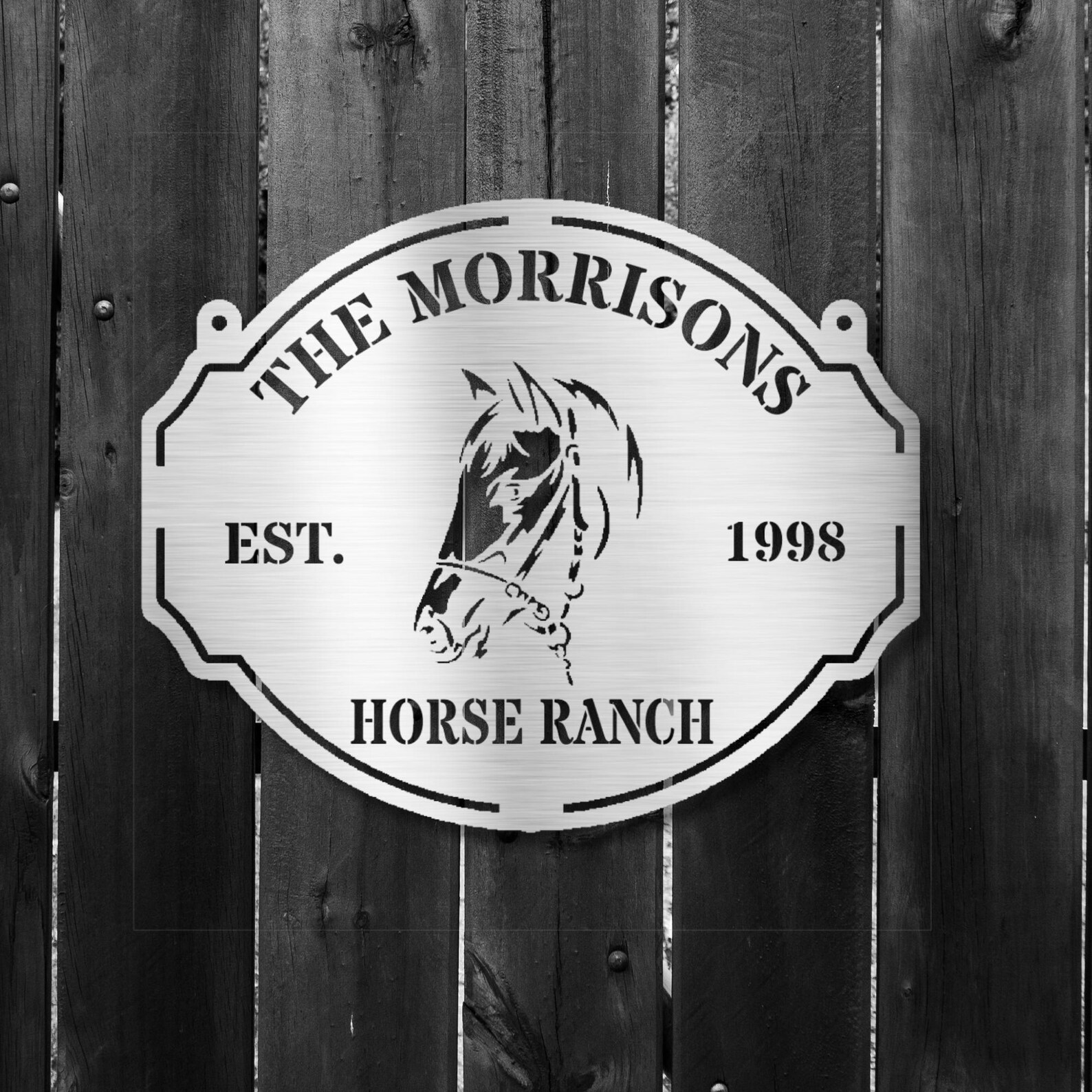 Custom Family Ranch Metal Sign, Personalized Ranch House Decor Rustic ...
