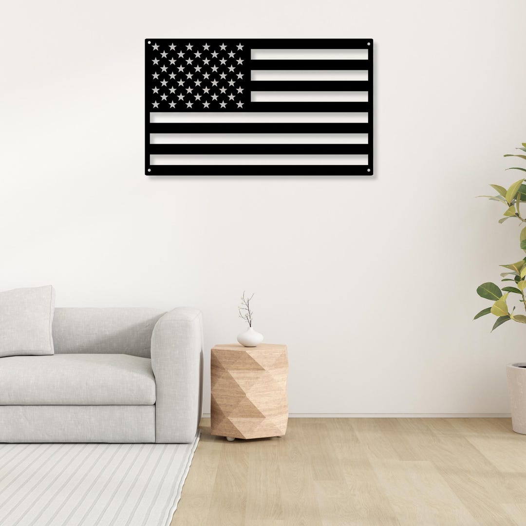 American Flag Wall Decor, Patriotic Flag Metal Sign, 4th of July Gift ...