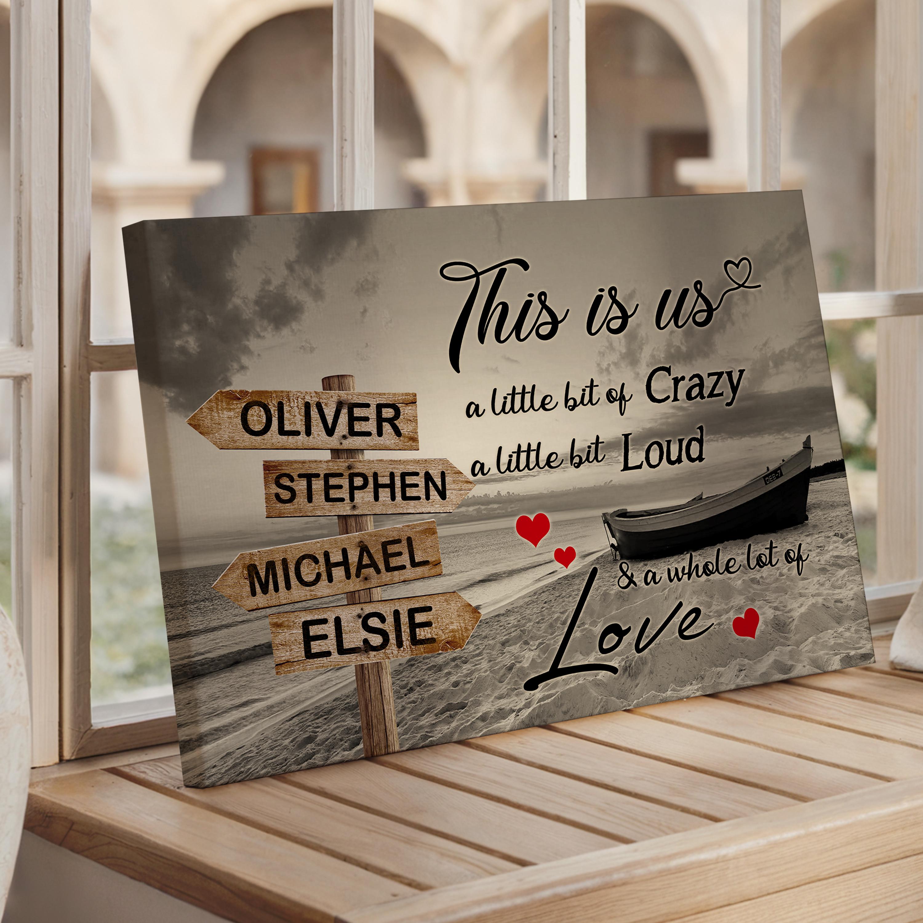 Personalized Names Canvas Sign, Mother's Day Gifts, Multi-names Canvas ...