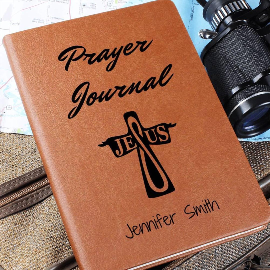 Customized Prayer Journal Notebook, Personalized Leather Prayer Journal, Cross Prayer Journal ...