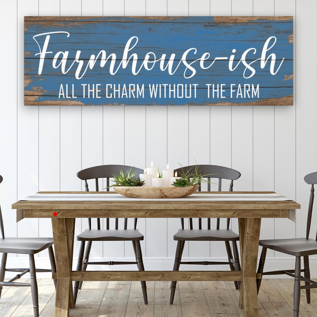 Farmhouse_ish Canvas Sign, Personalized Living Room Decor, Wall Decor ...