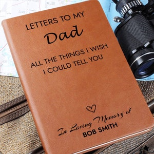 Loss of Dad Memorial Journal, Father In Heaven Gift, Dad Remembrance Journal, Sympathy Gift for Loss Of Father, Grief Journal Letters to Dad